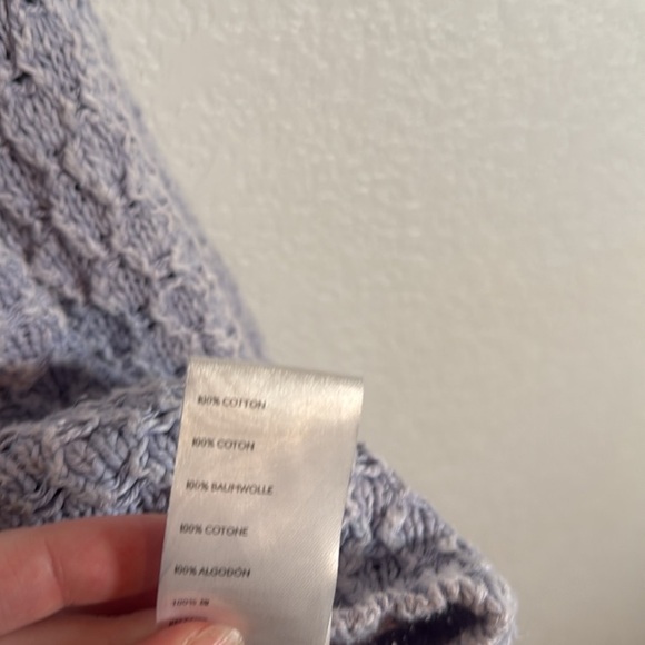 Pilcro Anthropologie Lavender Cotton Boxy Cropped Sweater Size XL - Picture 3 of 7